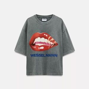 Washed Tom WESSELMANN Red Lips T-shirt